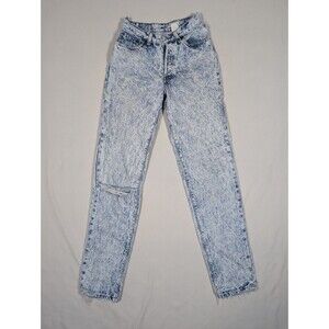 Vtg 80's Levi's 501 Acid Wash Blue Jeans Women’s Size 7 Distressed Button Fly